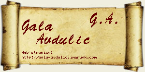 Gala Avdulić vizit kartica